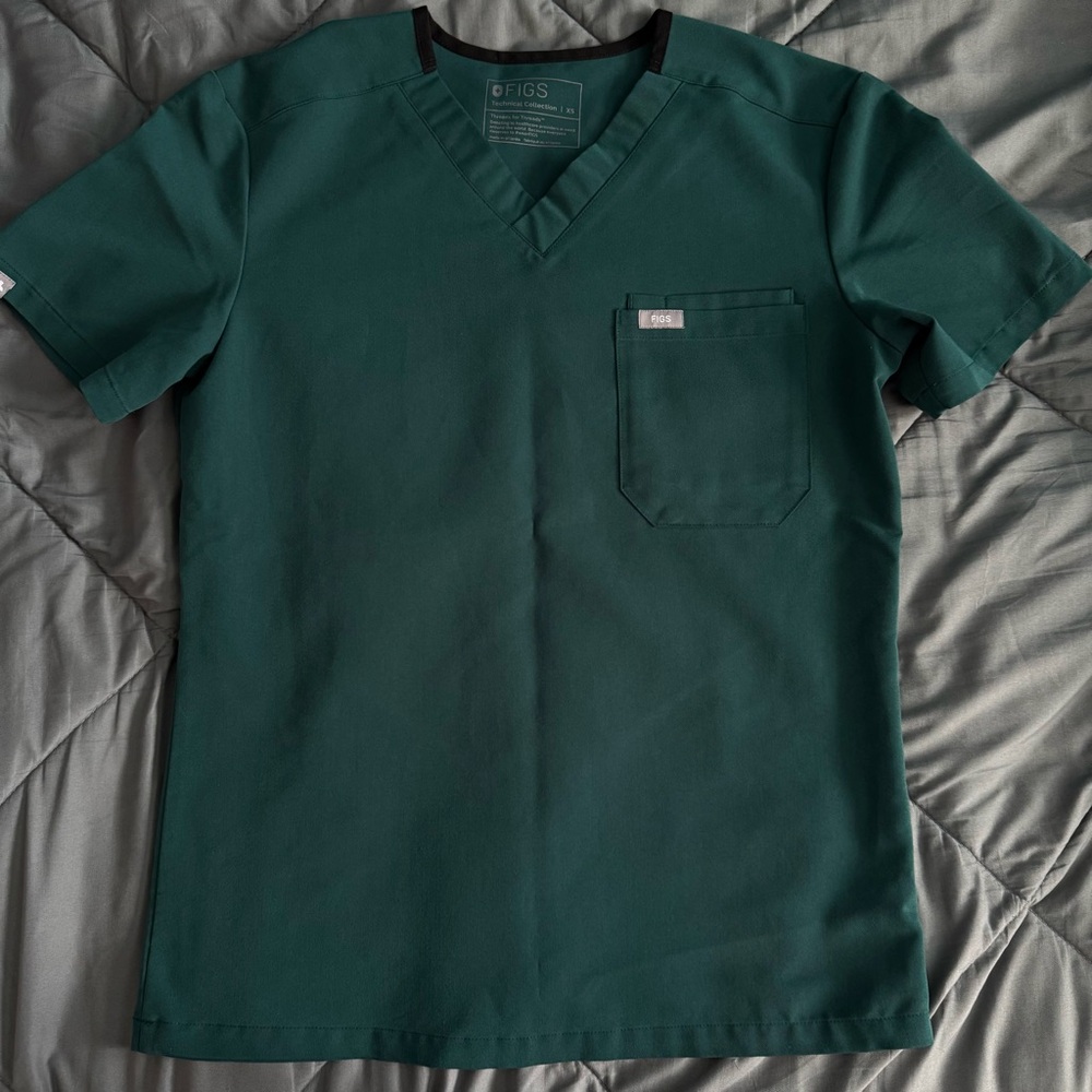 Forrest Green FIGS scrub top